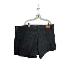Levis High Waisted Mom Black Jean Shorts‎ Plus Size 24W High Rise Relaxed